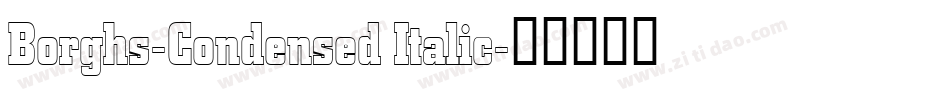 Borghs-Condensed Italic字体转换